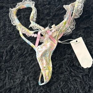 For Love and Lemons Garden Glitter Thong panty